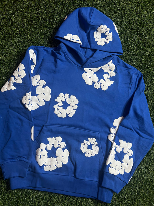 Denim Tears Cotton Wreath Hoodie Royal Blue