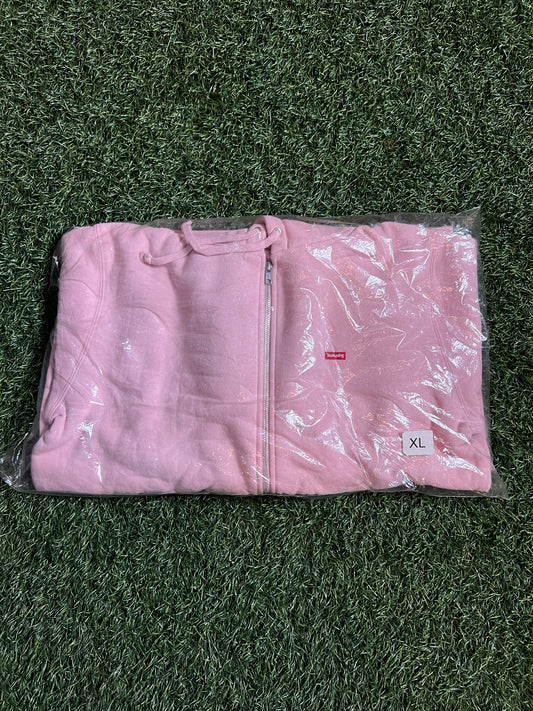 Supreme Small Box Logo Zip Up Hoodie Dusty Pink