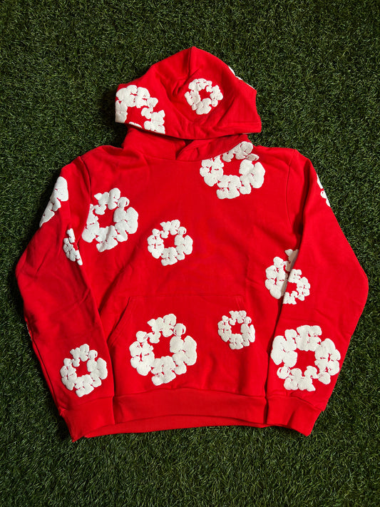 Denim Tears Cotton Wreath Hoodie Red