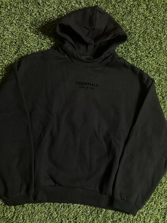 Essentials Jet Black Hoodie (FW23)