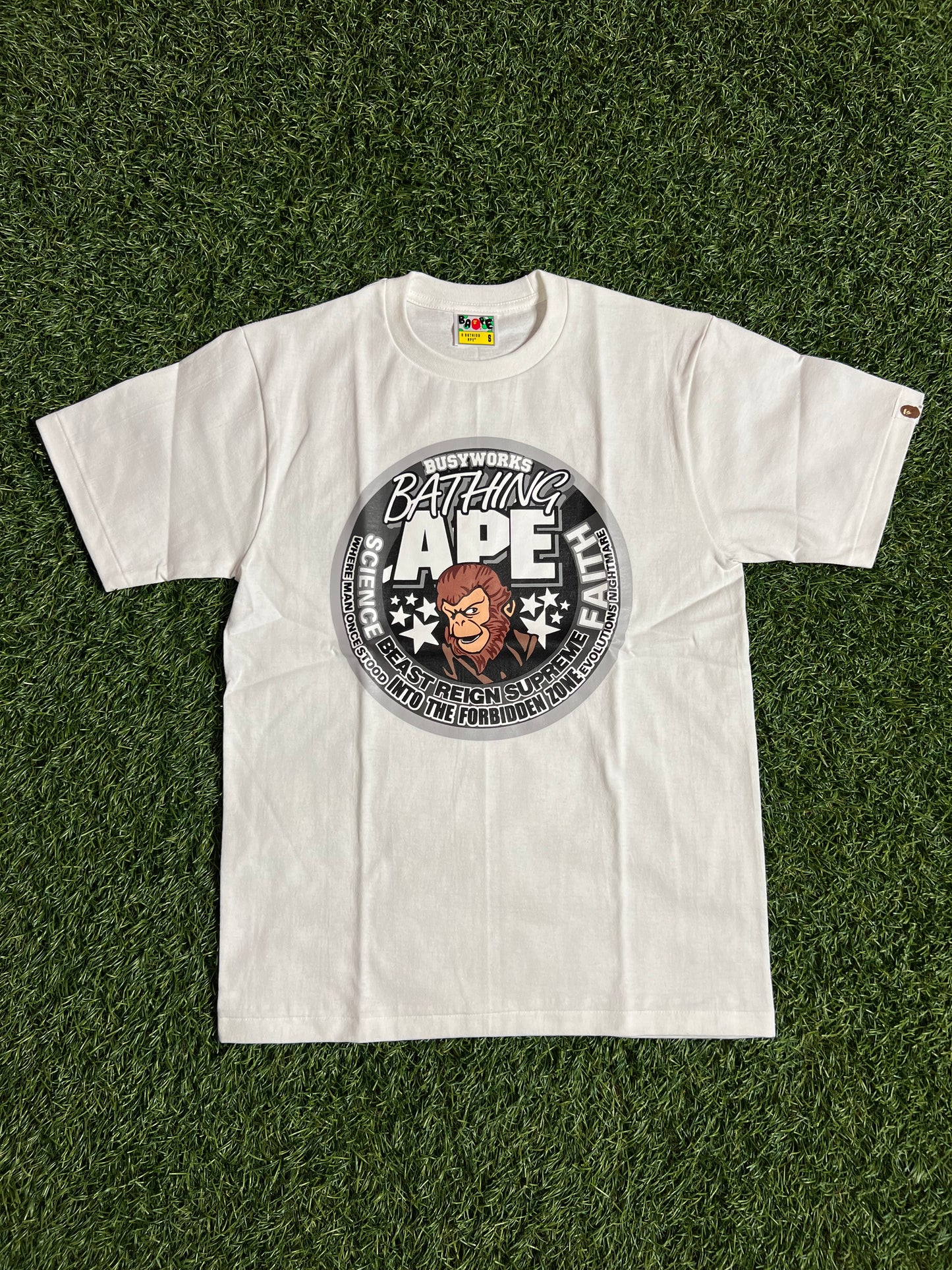 Bape Busy Works Tee White