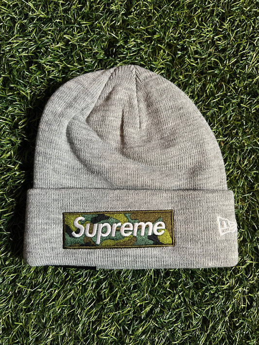 Supreme Box Logo Beanie Heather Grey (FW23)