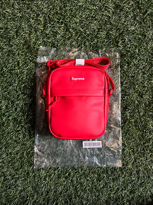 Supreme Leather Shoulder Bag Red (FW23)