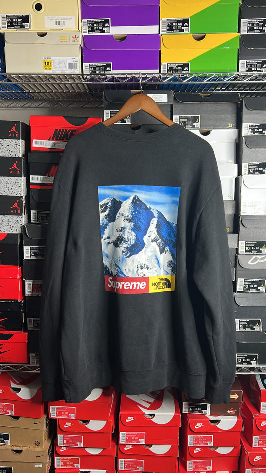 Supreme x TNF Mountain Crewneck Black