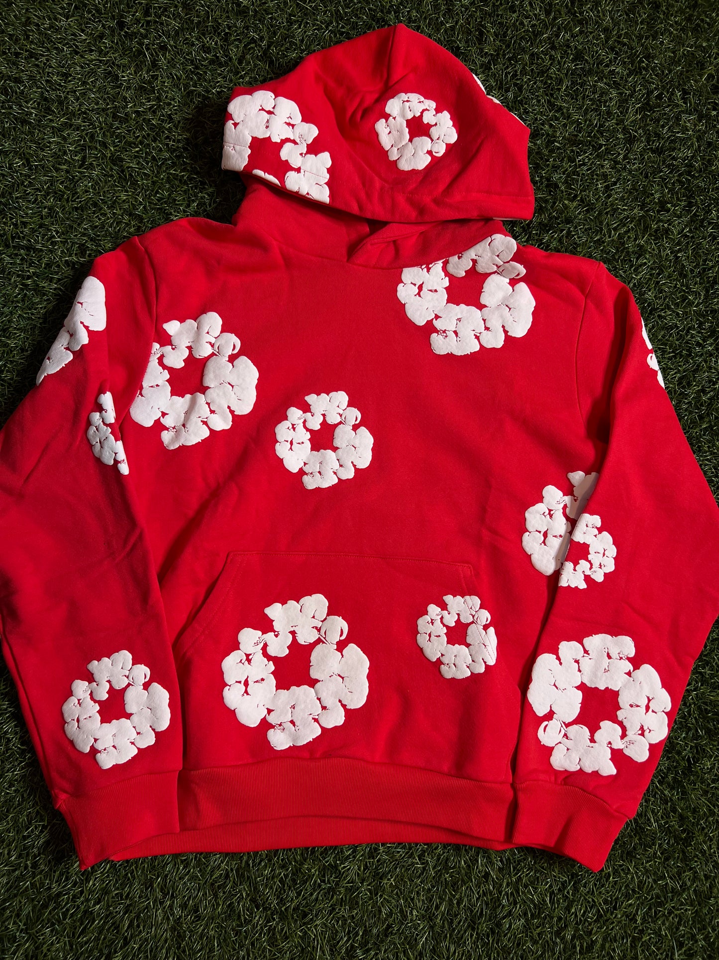 Denim Tears Cotton Wreath Hoodie Red