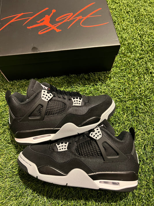 Jordan Retro 4 Black Canvas