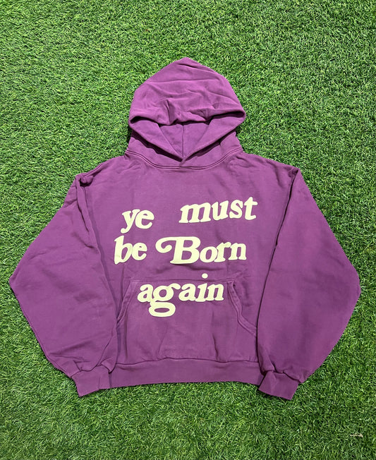 Ye Must Be Born Again Hoodie Purple